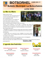 Bulletin Le Botsorhelois  1 –  juillet 2020